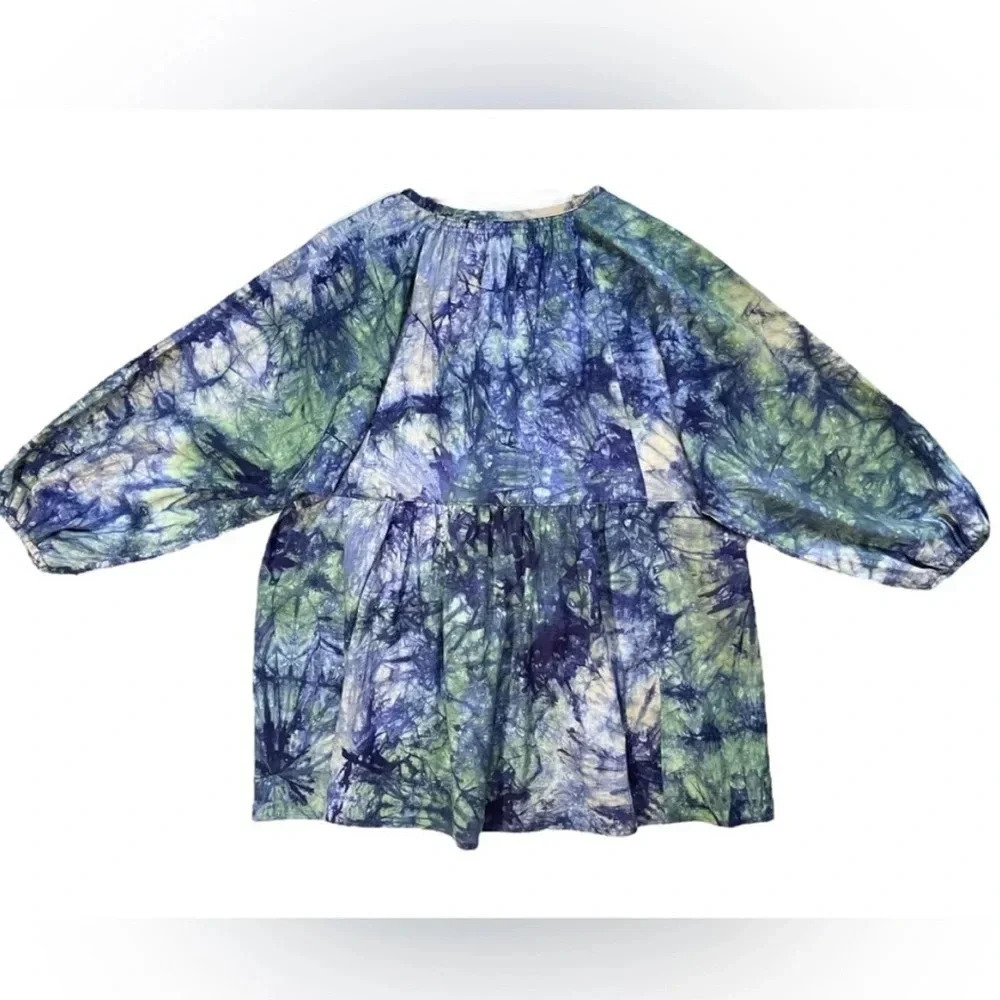 Cabi Woodstock Tie Dye Linen Blend Tunic Top - Picture 5 of 5